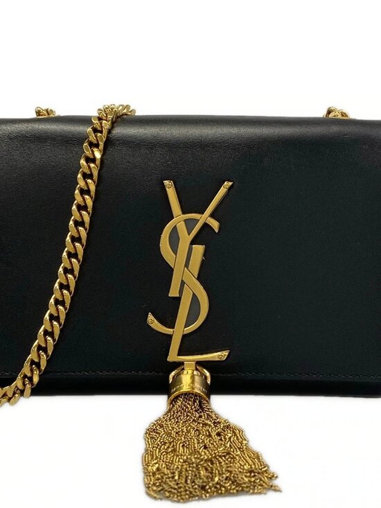 Saint Laurent Handbags - SAINT LAURENT PARIS Kate Small 354120 Black Leather Shoulder Bag
